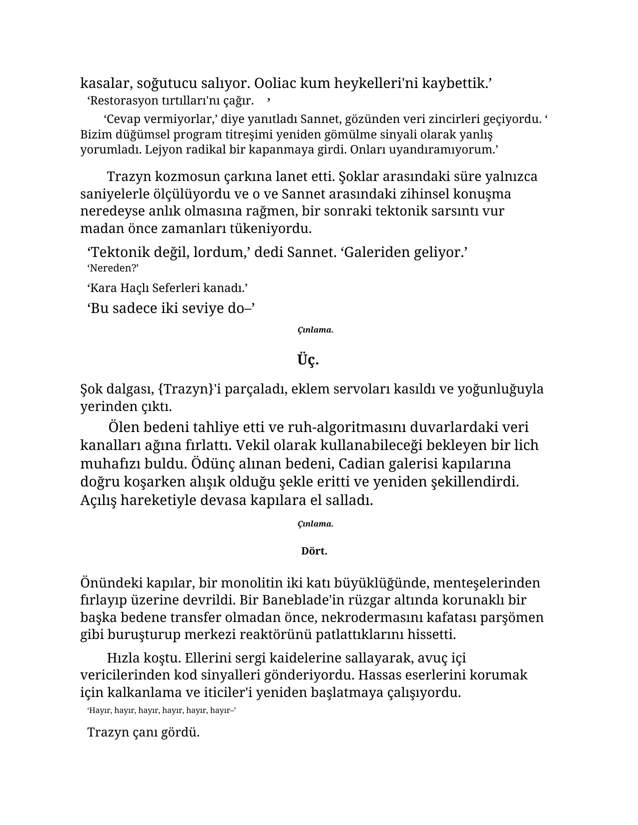 Turkish fiction translated page